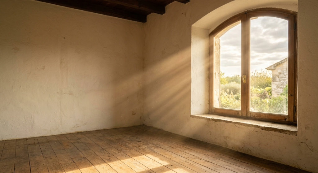 Ethereal light beams representing the silent telepathic communication experienced during a Near-Death Experience (NDE).